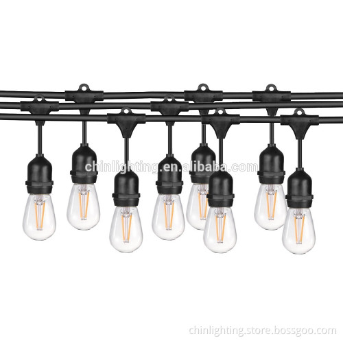 LED Garden decorated string lights IP 65 Waterproof commercial grade 30V 10pcs S14 hanging light bulbs